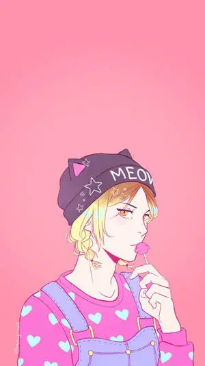 Pink Cat Beanie Kenma