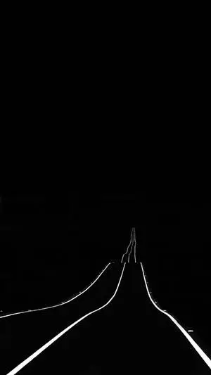 Plain Black iPhone Minimalist Highway