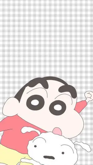 Playful Shiro And Shin Chan iPhone