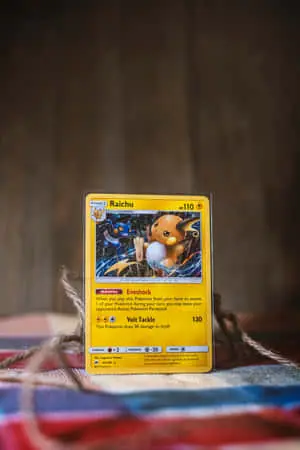 Yellow Raichu Pokemon Card Background