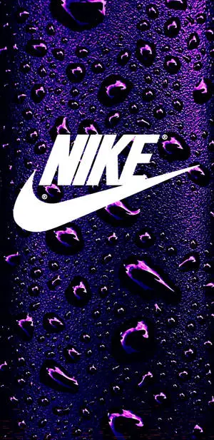 Purple Droplets Nike iPhone Background