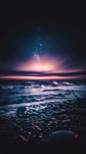 Purple Horizon Light Beach Wave iPhone
