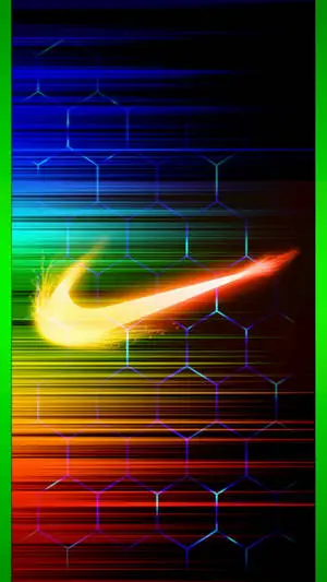 Rainbow Horizontal Nike iPhone Background