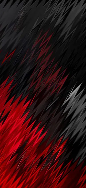 Geometric Spikes Red And Black Iphone