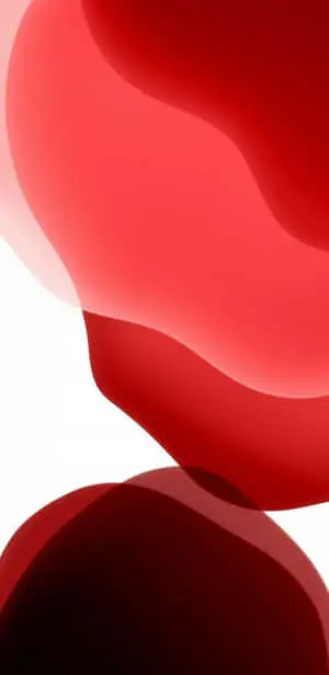 a red abstract painting on a white background