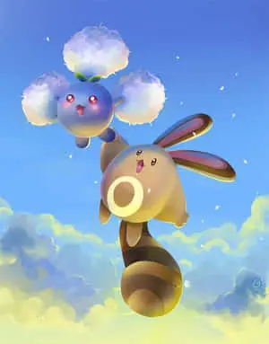 Sentret Holding On To Jumpluff
