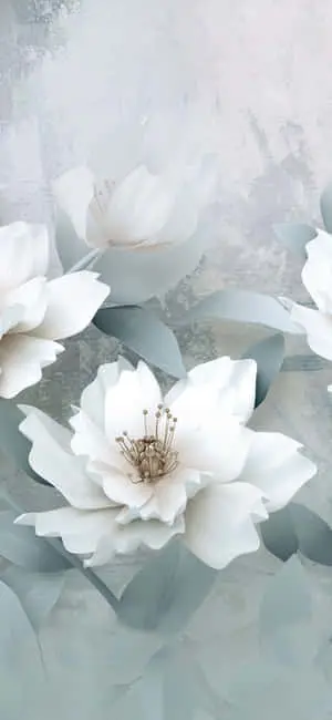 Floral Silver Aesthetic iPhone