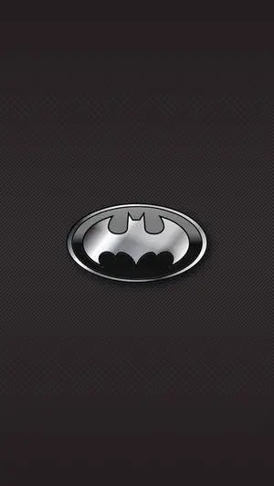 Silver Outlined Batman Logo iPhone