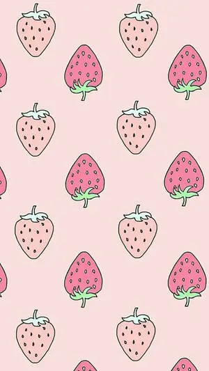 Charming Strawberry Aesthetic Iphone Screen