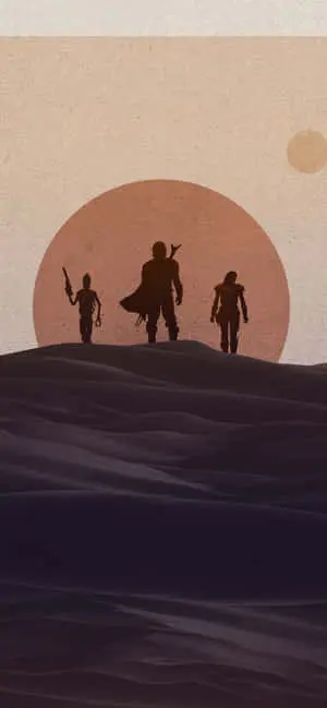 Minimalist Characters The Mandalorian iPhone