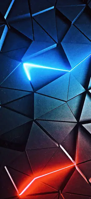 Triangular Abstract Neon Aesthetic iPhone