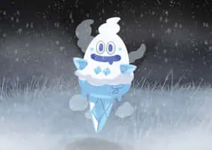 Vanillish Standing On Snowy Grass