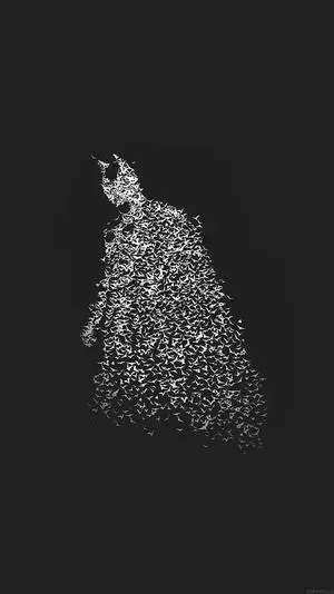 White Silhouette Batman Arkham iPhone