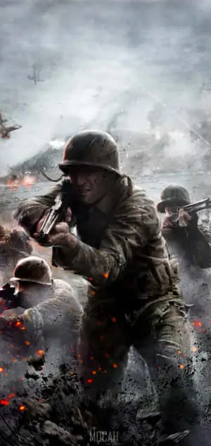 WW2 iPhone Soldiers Fighting Smokey